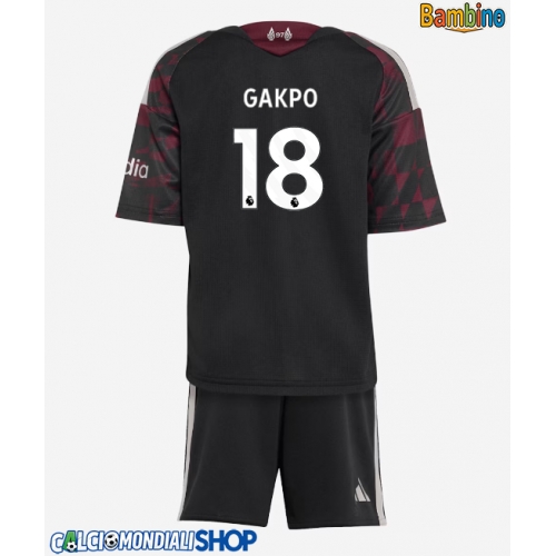 Maglie da calcio Liverpool Cody Gakpo #18 Terza Maglia Bambino 2026-27 Manica Corta + Pantaloni corti)